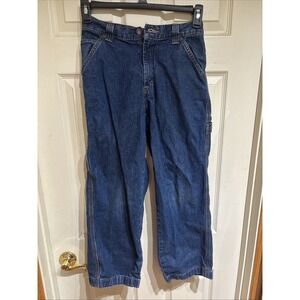 Vintage Levi's Strauss Boys Workwear Carpenter Jeans Size 14 Regular Dark Wash